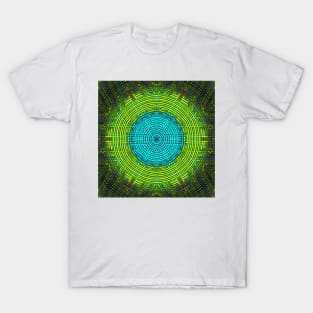 Weave Mandala Blue and Green T-Shirt